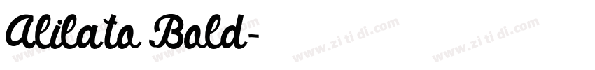 Alilato Bold字体转换